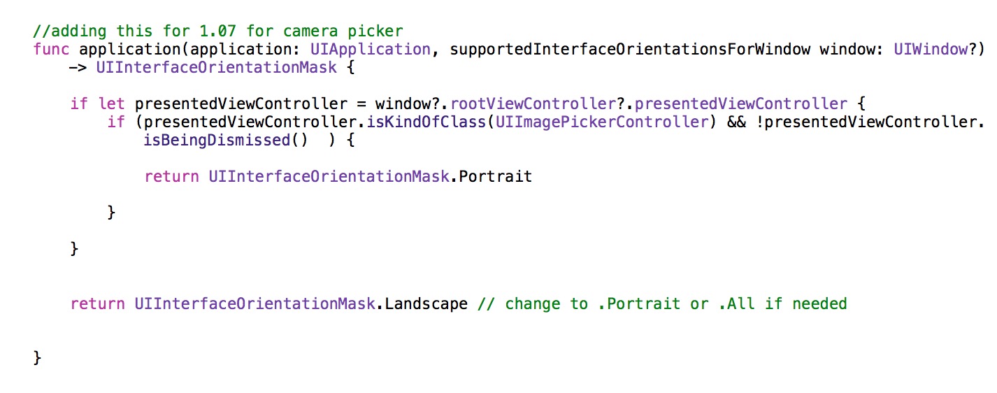 App delegate Xcode